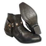 Botina Country Rodeio Cowboy De Couro Com Salto