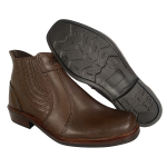 Botina Social Casual Em Couro Legitimo Confortável Leve