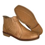 Botina Social Casual Em Couro Legitimo Confortável Leve Macia