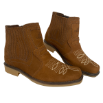 Botina Masculina Bordado Country Texana Couro Legitimo